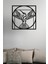 Da Vinci Kuşu Dekoratif Siyah Metal Tablo 60X60CM 3