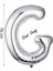 Folyo Balon G Harfi Helyum Balon 76 cm Gümüş Renk - G Harf Balon - Harf Folyo Balon - 34 Inch 1