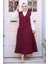 Bordo Tesettür Etekli Ikili Takım 75471BR 1