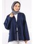 Lacivert Ön Bağlamalı Kimono 1