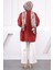 Bordo Ön Bağlamalı Kimono 4