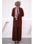 Bordo Piliseli Sandy Tunik Pantolon Takım 3