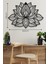 Mandala Lotus Çiçeği Dekoratif Siyah Metal Duvar Tablosu 60X45CM 1