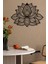 Mandala Lotus Çiçeği Dekoratif Siyah Metal Duvar Tablosu 60X45CM 3