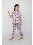 2'li Renkli Kelebek ve Pembe Kalp Desenli Kız Çocuk Pijama Takımı 4