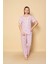 Kadınkalp Desenli Kısa Kol Gömlek Pijama Takımı 2