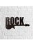 Ahşap Gitar Figürlü Rock Yazısı Duvar Dekoru Salon Oturma Yatak Odası Ofis Için 50X45CM Tablo 1