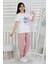 Friends Are Forewer Yazılı Kısa Kollu Kız Çocuk Pijama Takımı 1