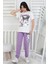 Friends Are Forewer Yazılı Kısa Kollu Kız Çocuk Pijama Takımı 3