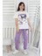 Friends Are Forewer Yazılı Kısa Kollu Kız Çocuk Pijama Takımı 4
