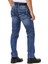 CD148 Yıkanmış Standart Kesim Mavi Erkek Kot Pantolon 4