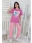 Friends Are Forewer Yazılı Kısa Kollu Kız Çocuk Pijama Takımı 3
