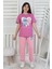 Friends Are Forewer Yazılı Kısa Kollu Kız Çocuk Pijama Takımı 4