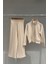 %100 Cotton Fermuarlı Üst - Ispanyol Paça Pantolon Kız Çocuk 1
