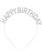Gümüş Kristal Taşlı Happy Birthday Tacı 1