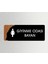 Giyinme Odası Bayan - Ofis Kapı Isimliği ,yönlendirme Levhası 26X10CM - Siyah&ceviz 1