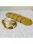 16 cm Gold Çelik Servis Tabağı, Paslanmaz Düz Tabak 6'lı 2