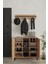 Akasya 2 Kapaklı Ayakkabılık, Vestiyer, Portmanto, Askılık, 90 Cm, Atlantik Çam - Antrasit 1