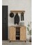 Akasya 2 Kapaklı Ayakkabılık, Vestiyer, Portmanto, Askılık, 90 Cm, Atlantik Çam - Antrasit 2