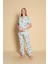 Kadın Çilek Dese Kısa Kol Gömlek Pijama Takımı 2