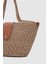 Duffy Kahve Kapaklı Handmade Hasır Tote Çanta 4
