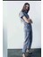 Allbucks Zara, Fermuarlı Yarım Kollu Uzun Denim Tulum ABZRA0111 2