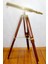 Pirinç Vintage Dürbün Teleskop Ağaç Tripodlu 70CM 1