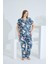 Bambu Kısa Kol Düğmeli Büyük Beden Kadın Pijama Takımı 74059 1