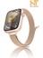 Apple Watch 2/3/4/5/6/7/8/9/se/ultra/ultra 2 44/45/49MM ve Seri 10 46MM Uyumlu Hasır Metal Kordon 1
