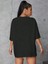 Baskılı Oversize T-Shirt - Siyah 2