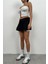 Bel Katlamalı Pileli Mini Etek 2