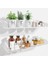 Kendinden Yapışkanlı Şeffaf Plastik Minimalist Banyo Mutfak Makyaj Dekoratif Duvar Rafı 7