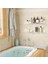 Kendinden Yapışkanlı Şeffaf Plastik Minimalist Banyo Mutfak Makyaj Dekoratif Duvar Rafı 8