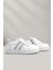 Hakiki Deri Beyaz Bağcıklı Fermuarlı Çocuk Sneaker Ayakkabı 1