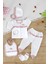 Kız Bebek Natural Pamuk Kumaş 5 Li Işlemeli Lüks Hastane Çıkışı Seti STL7003 1
