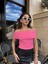 Madonna Yaka Sıfır Kol Bluz Pembe 3
