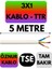 Öznur 3x1 Ttr Kablo (Beyaz) Metre Seçenekli 1