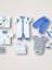 Minik Centilmen Ayı Nakışlı %100 Cotton Antibakteriyel 10LU Zıbın Takımı Hastane Çıkışı 1