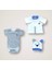 Minik Centilmen Ayı Nakışlı %100 Cotton Antibakteriyel 10LU Zıbın Takımı Hastane Çıkışı 3