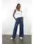 Lacivert Beli Lastikli Tencel Denim Pantolon 3