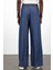 Lacivert Beli Lastikli Tencel Denim Pantolon 4