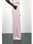 Pembe Keten Karışımlı Palazzo Pantolon 00169 5