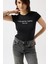 Baskılı Likralı Crop T-Shirt 1