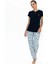 U.s. Polo Assn. Kadın Lacivert %100 Pamuk Bisiklet Yaka Pijama Takımı - ARASS20W05W4W 1