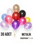 30 Adet Balon Doğum Günü Parti Süs Eğlence 11 Inç 28 cm Metalik Karışık Renk Hediye 1
