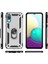 Samsung Galaxy A02 Kılıf Sofya Yüzüklü Silikon Kapak - Gümüş Yktsn 3
