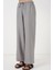 Geniş Paça Keten Pantolon 6735 - Gri 2