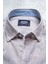 Erkek Tailored Fit Uzun Kol Logo Nakışlı Yıkamalı Pamuk Keten Gömlek Lindy Ls B01.251.709 - Karamel 3