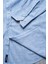 Erkek Tailored Fit Uzun Kol Logo Nakışlı Yıkamalı Pamuk Keten Gömlek Lindy Ls B01.251.709 - Gök Mavisi 4
