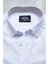 Erkek Tailored Fit Uzun Kol Logo Nakışlı Yıkamalı Pamuk Keten Gömlek Lindy Ls B01.251.709 - Beyaz 3